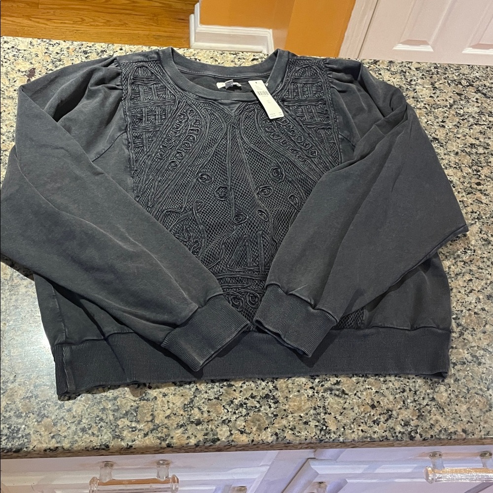Anthropologie Black Sweatshirt - Picture 5 of 8